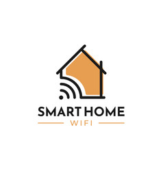 Wifi House Logo Smart Home Tech Logo