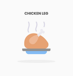 Chicken Leg Icon Flat