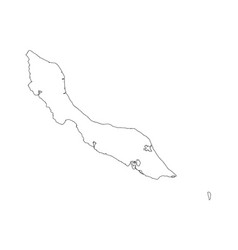 Curacao Map Outline Island Country