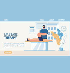 Massage Therapy And Rehabilitation Landing Page