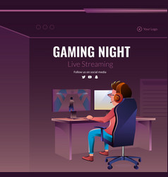 Banner Design Of Gaming Night Live Streaming