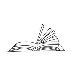 Book With Turn Over Pages Icon Outline Style