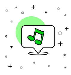 Filled Outline Music Note Tone Icon Isolated