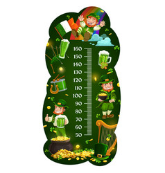 Kids Height Chart Funny Leprechauns With Gold