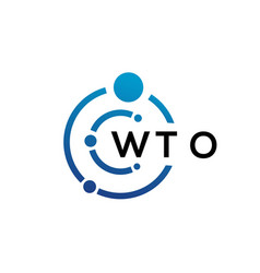 Wto Letter Technology Logo Design On White