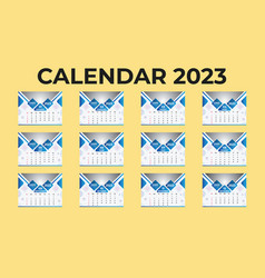 12 Pages Desk Calendar Design For 2023