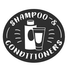 Bathroom Shampoo And Conditioner Label Black