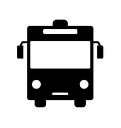 Bus Silhouette Icon Or School