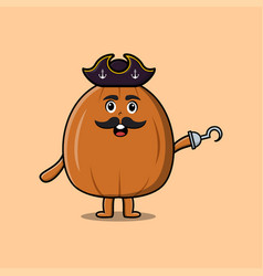 Cute Cartoon Pirate Almond Nut With Hook Hand