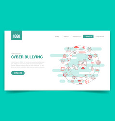 Cyber Bullying Concept With Circle Icon