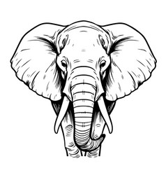 Elephant Face Sketch