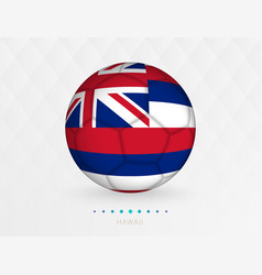 Football Ball With Hawaii Flag Pattern Soccer