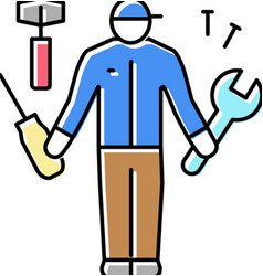 Handyman Worker Color Icon