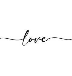 Love Phrase Continuous One Line Calligraphy Art