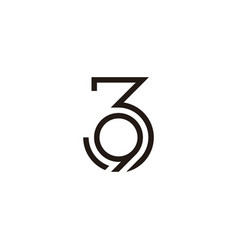 Number 3 9 Circle Geometric Symbol Simple Logo