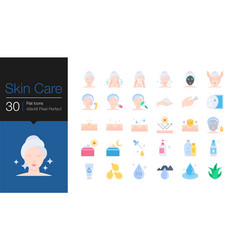 Skin Care Icons Flat Design For Presentation