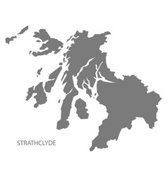 Strathclyde Scotland Map Grey