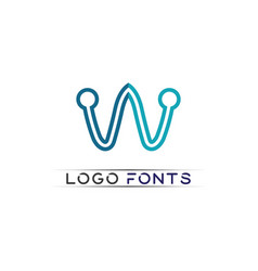 W Letter Logo Template