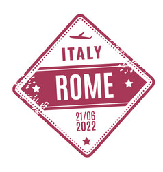 Italy Airport Stamp Travel Tourist Visa