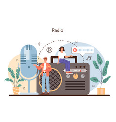 Radio Host Concept Idea Of News Broadcasting