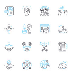 Civic Association Linear Icons Set Community