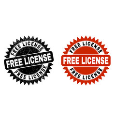 Free License Black Rosette Watermark With Grunged