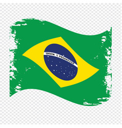 Brazil Wavy Grunge Brush Flag Design