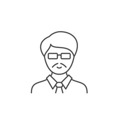 Middle Age Man Line Outline Icon