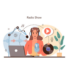 Radio Host Concept Idea Of News Broadcasting