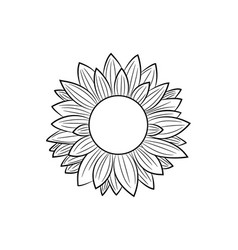 Sunflower Art Design Sketch For Adult