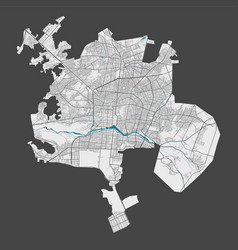 Detailed Map Isfahan City Cityscape Royalty