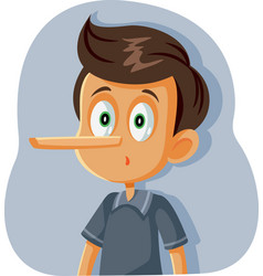 Liar Boy With Long Nose Cartoon