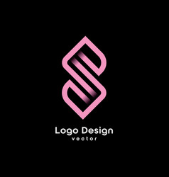 S Symbol Line Art Typography Logo Template