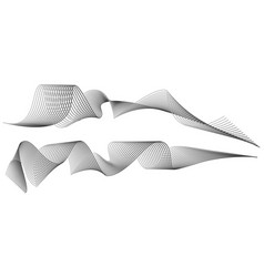 Set Wave Many Gray Lines Design