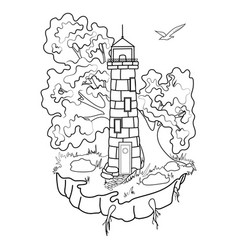 Coloring Book Lighthouse