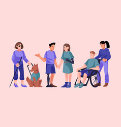 Diverse Handicap People Group Disability Concept