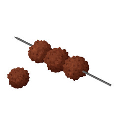 Meatballs Fried On A Skewer