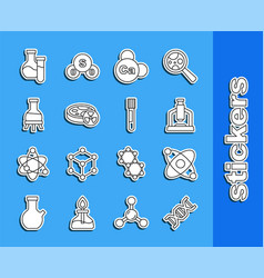 Set Line Dna Symbol Atom Microscope Mineral Ca