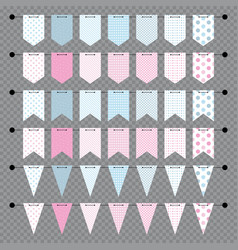 Blank Banner Bunting Or Swag Templates Holiday