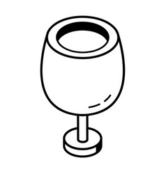 Download Outline Isometric Icon Of Wine Glass