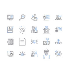 Quality Alaytics Line Icons Collection Metrics