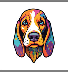 Treeing Walker Coonhound Dog Breed Colorful