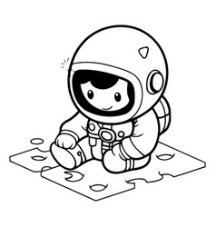 Astronaut Sitting On A Piece Of Puzzle