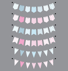 Blank Banner Bunting Or Swag Templates Holiday