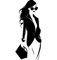 Fashion Girl - Minimalist And Flat Logo