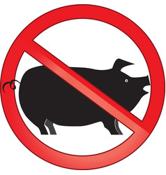 No Pig Sign Do Not Litter Sign Crossed