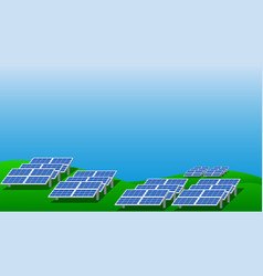 Concept Using Solar Panels For Renewable Energy