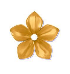 Golden Metal Pattern Flower Five Petal