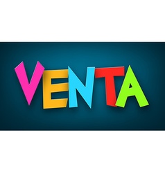 Paper Venta Sign