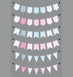 Blank Banner Bunting Or Swag Templates Holiday